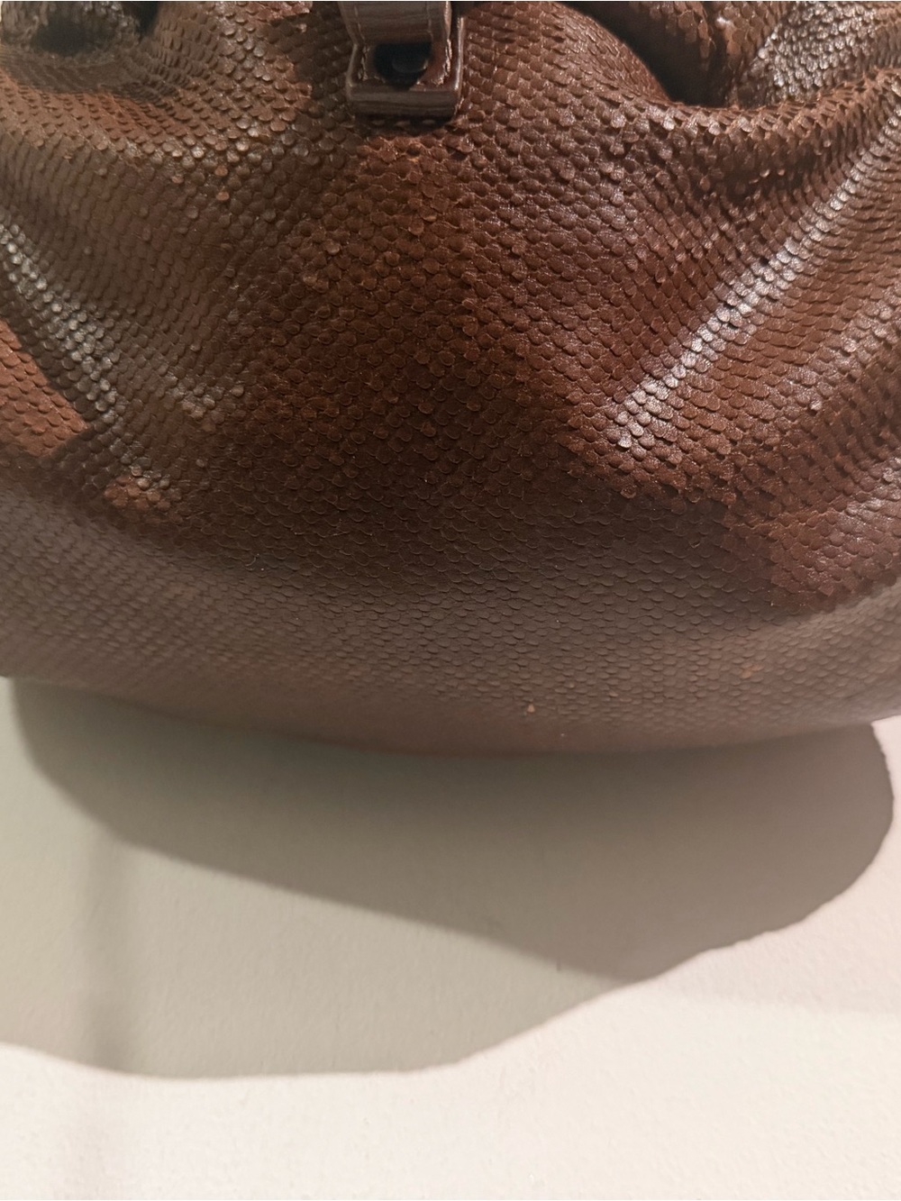 $920 Jerome Dreyfuss Billy Classic Brown snakeskin Satchel Handbag - Picture 5 of 14